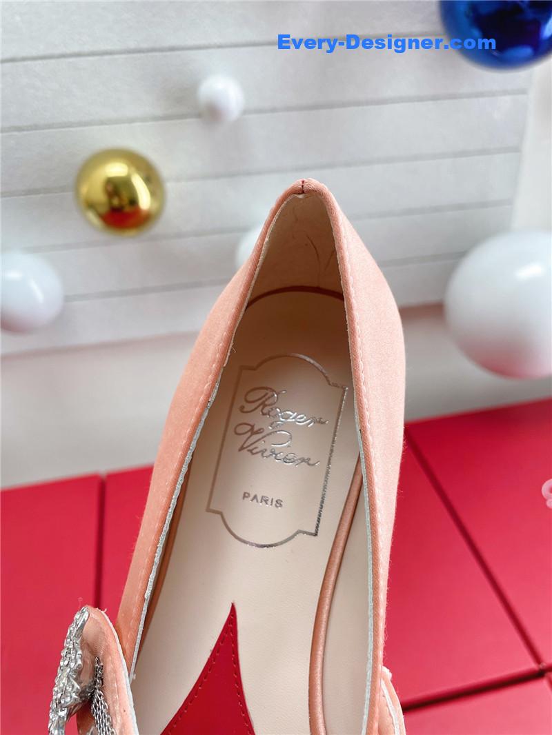 roger vivier wedding shoes snow D1am0nd series high heels