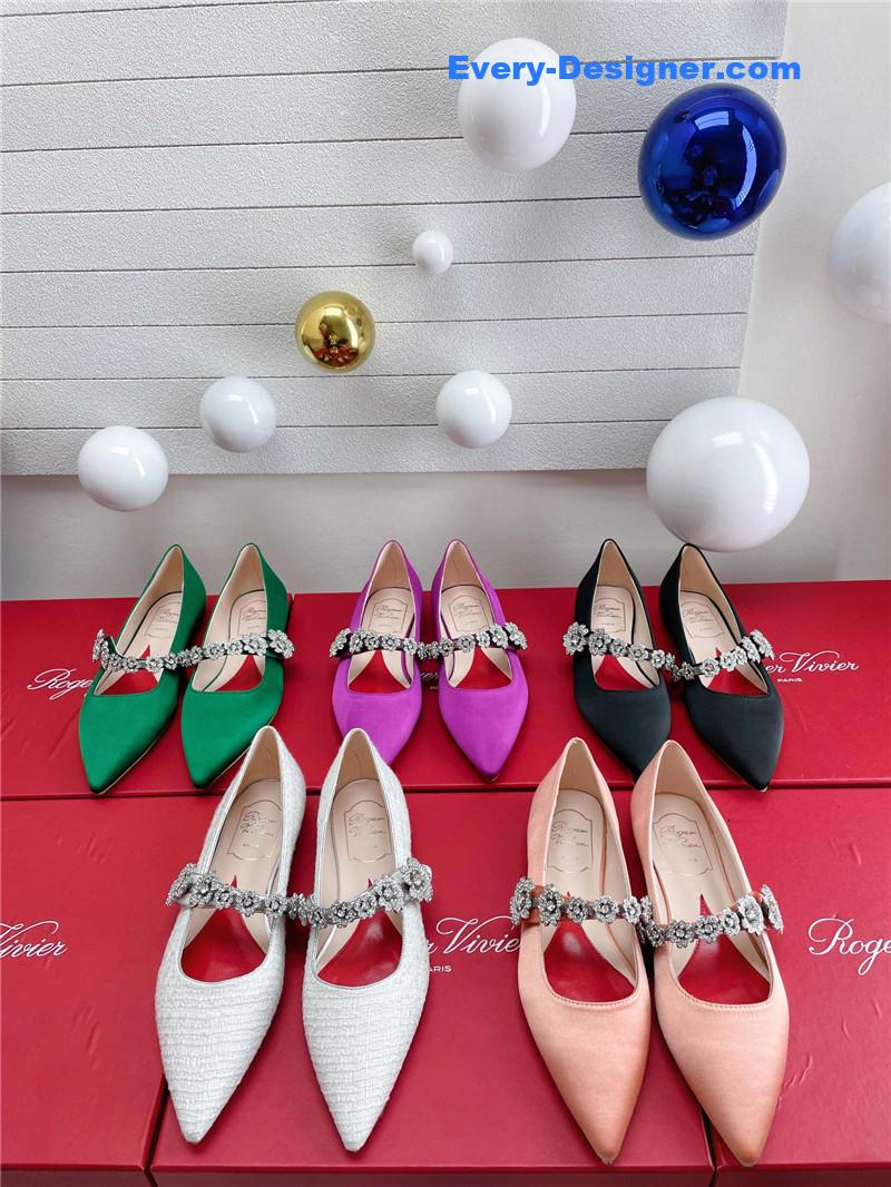 roger vivier wedding shoes snow D1am0nd series high heels