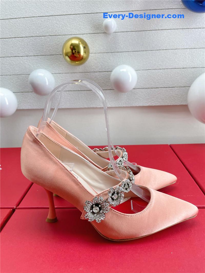roger vivier wedding shoes snow D1am0nd series high heels