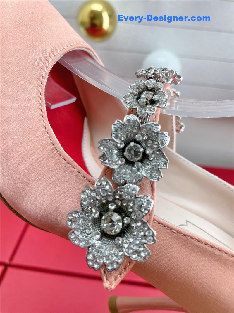 roger vivier wedding shoes snow D1am0nd series high heels