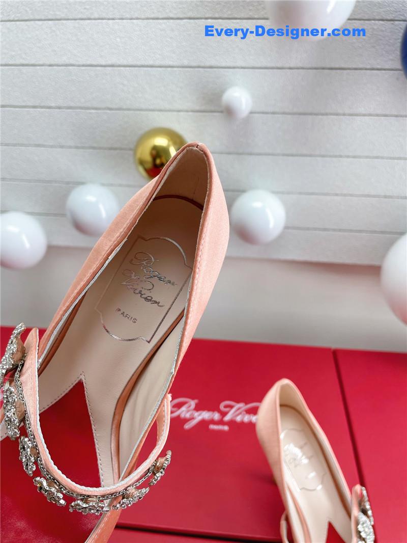 roger vivier wedding shoes snow D1am0nd series high heels