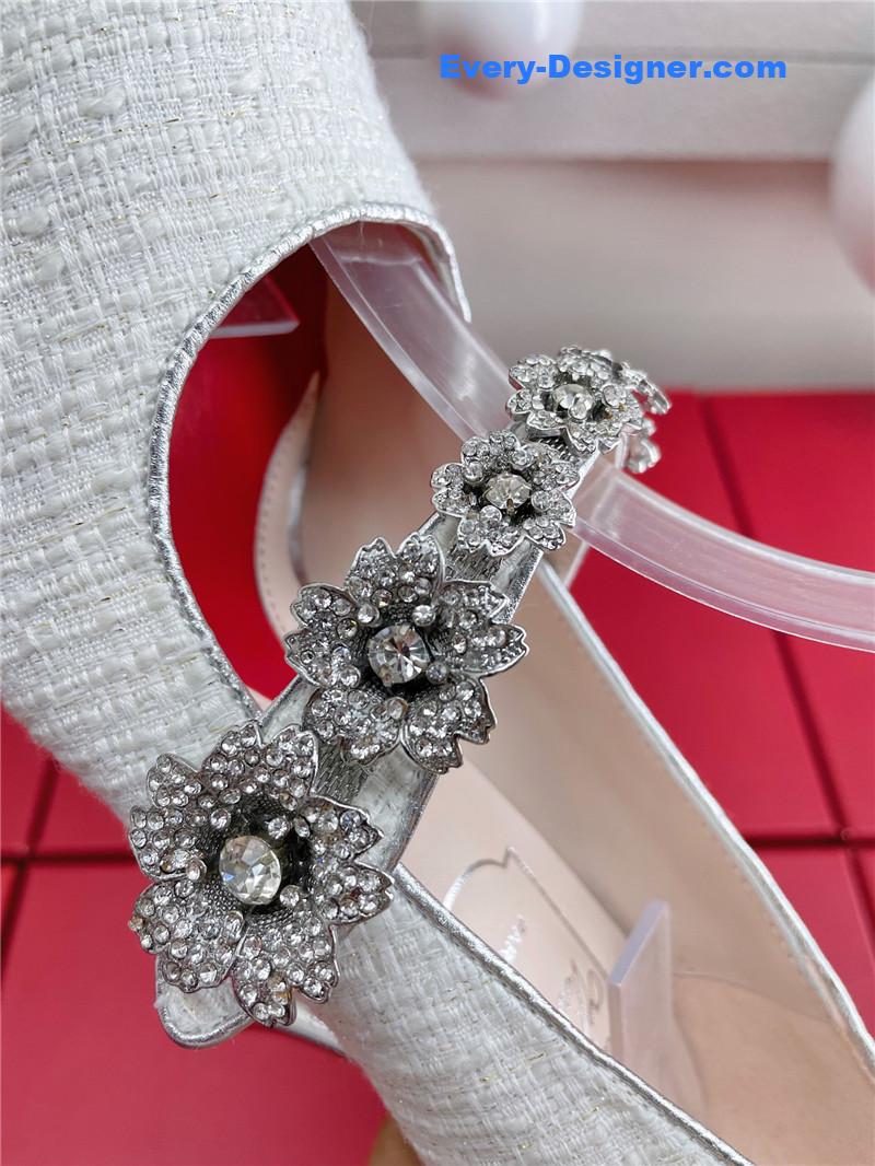 roger vivier wedding shoes snow D1am0nd series high heels