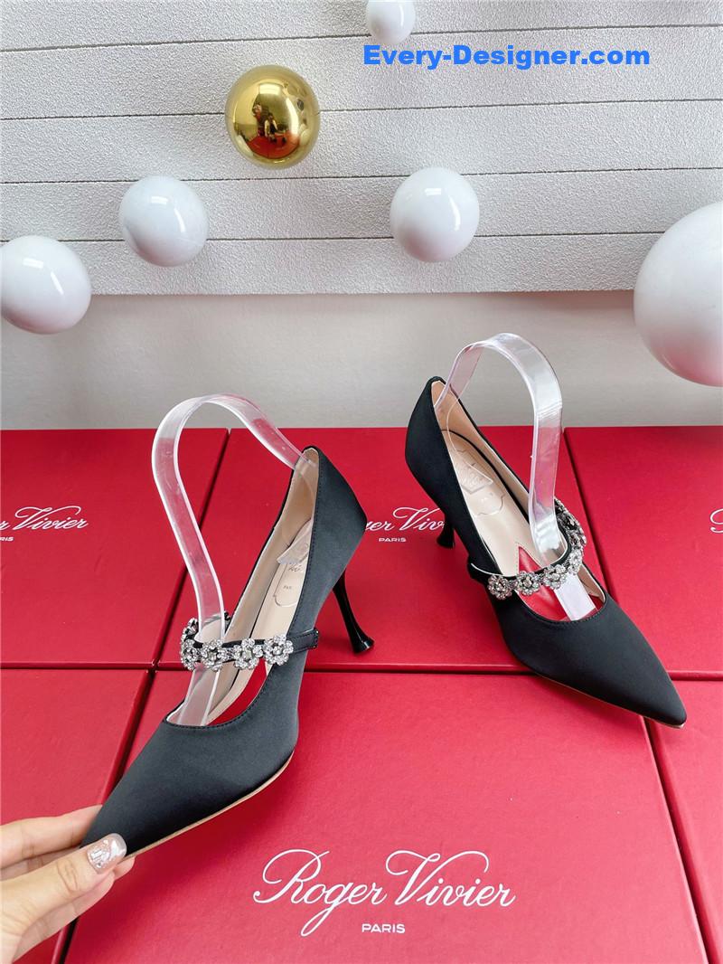 roger vivier wedding shoes snow D1am0nd series high heels