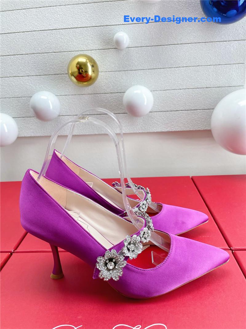 roger vivier wedding shoes snow D1am0nd series high heels