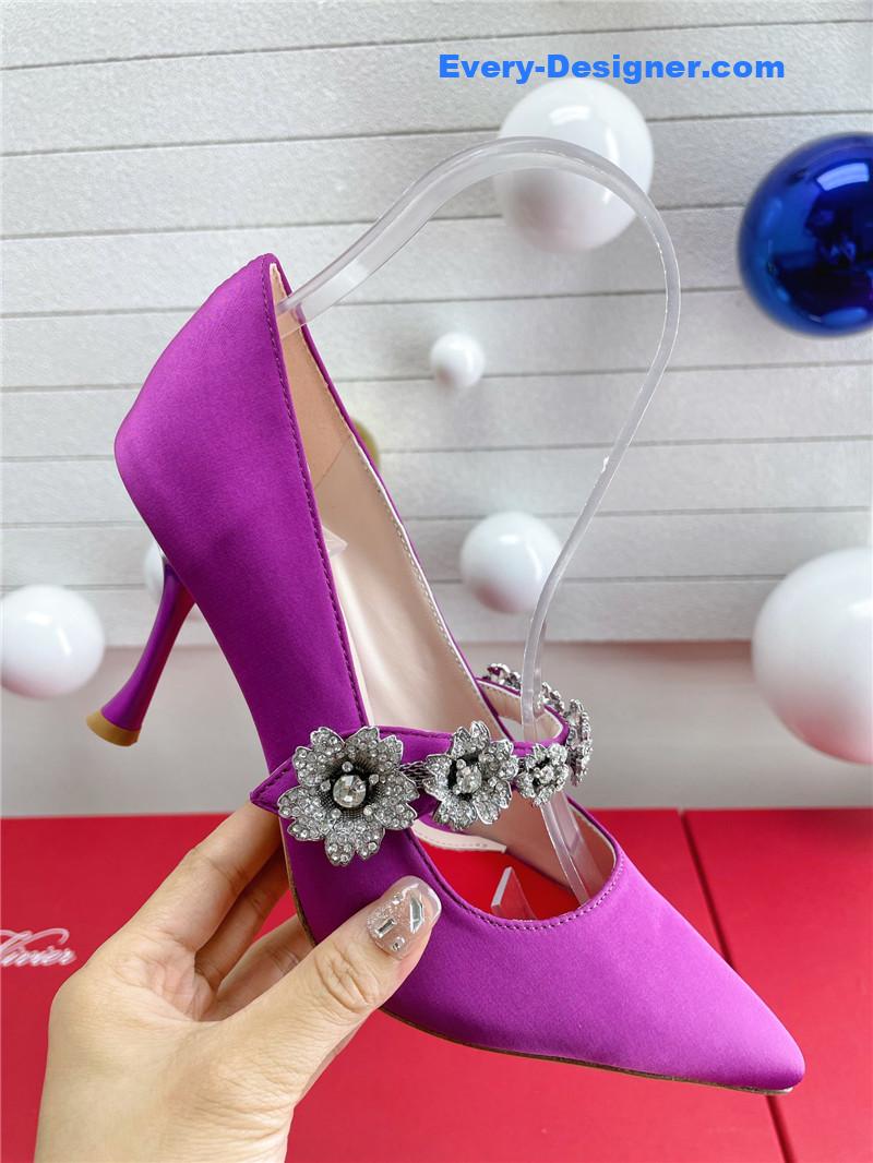 roger vivier wedding shoes snow D1am0nd series high heels