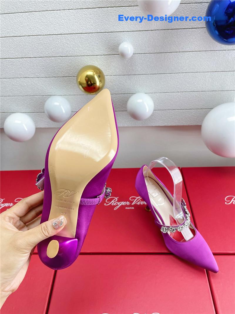 roger vivier wedding shoes snow D1am0nd series high heels