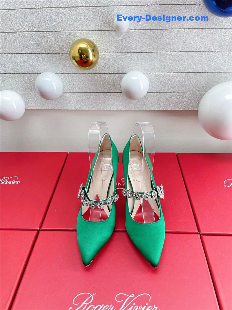 roger vivier wedding shoes snow D1am0nd series high heels