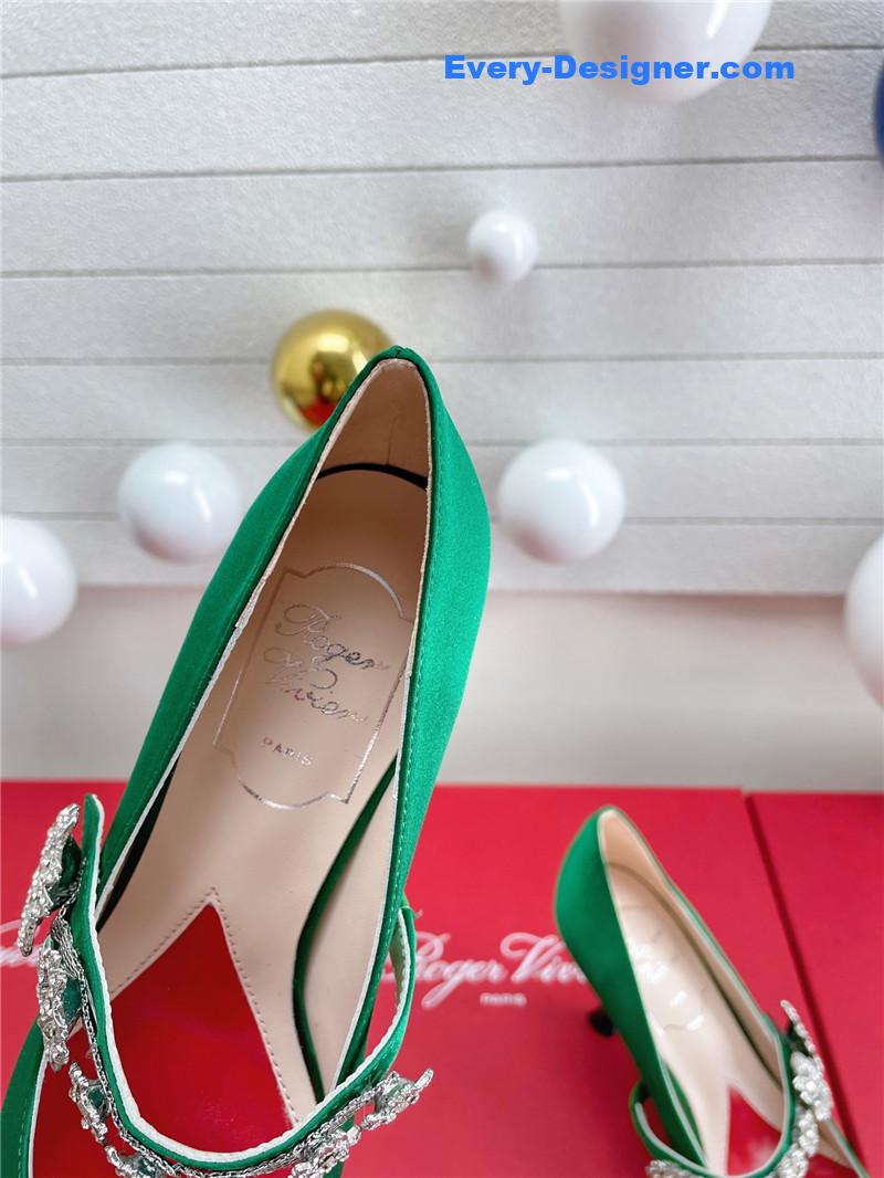 roger vivier wedding shoes snow D1am0nd series high heels