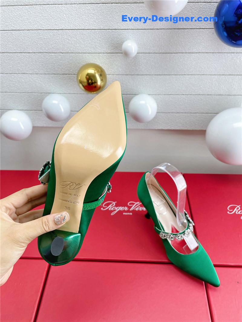 roger vivier wedding shoes snow D1am0nd series high heels