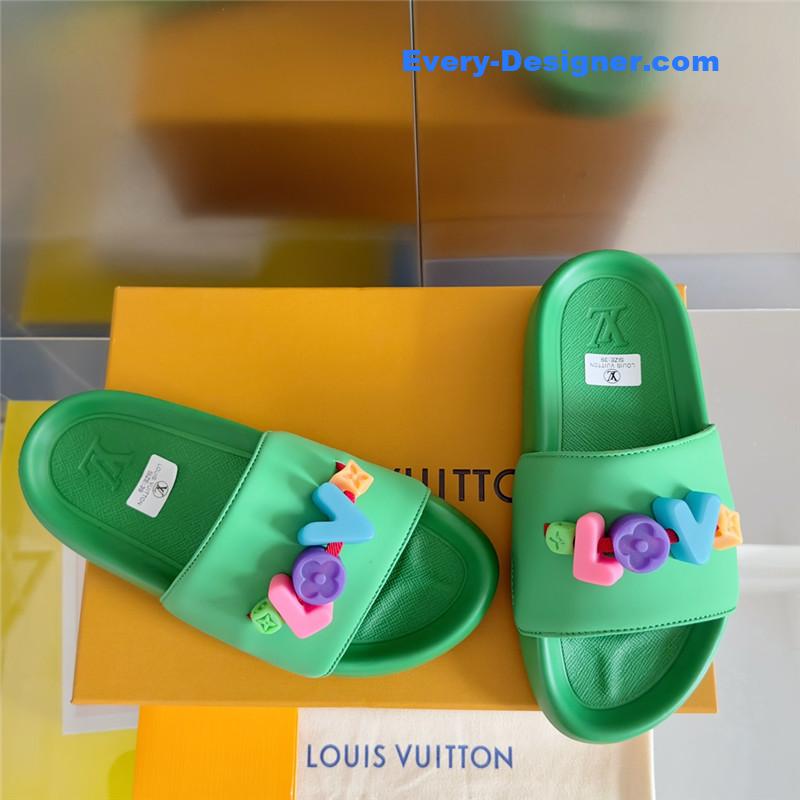 louis vuitton LV monogram DIY decorative slippers