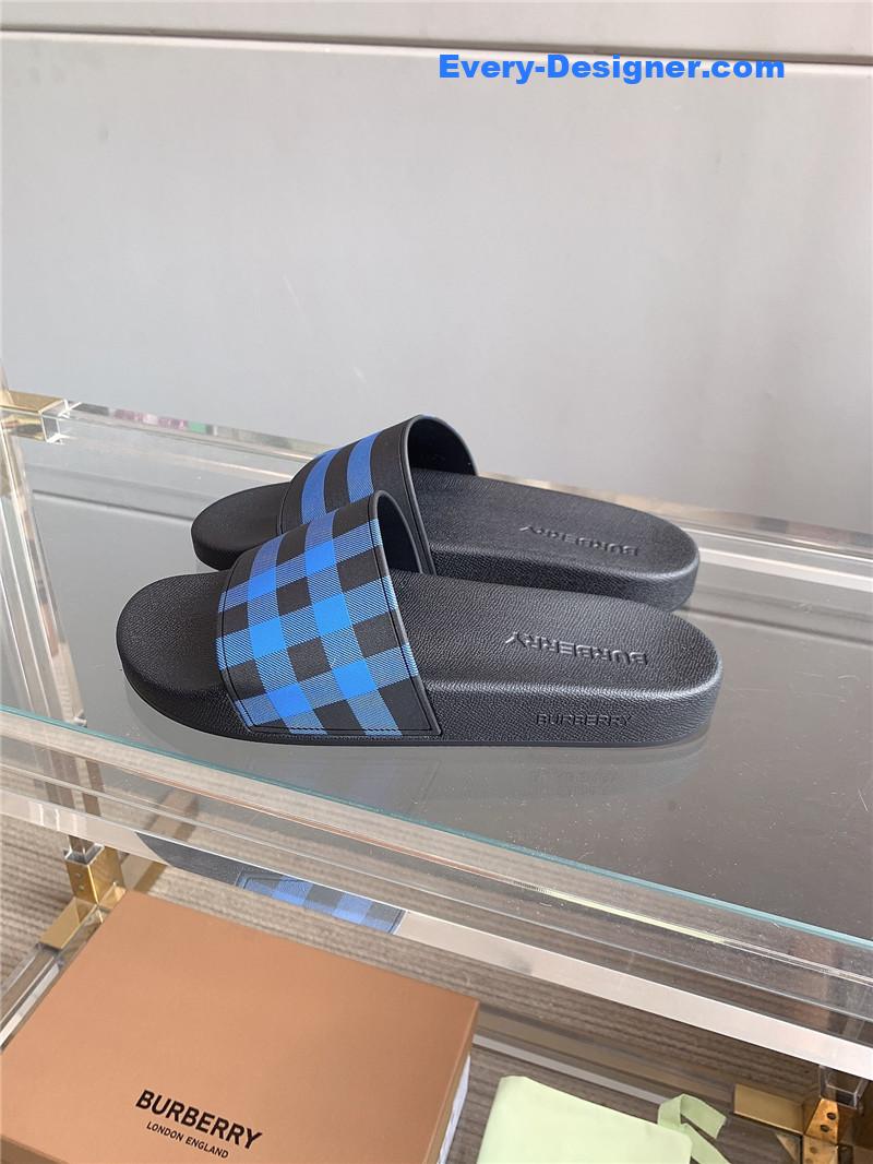 Bv*b*rry classic plaid slides