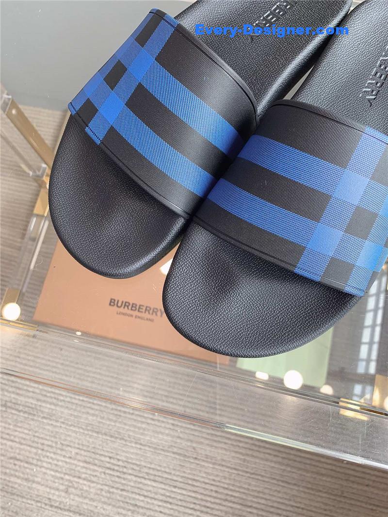 Bv*b*rry classic plaid slides