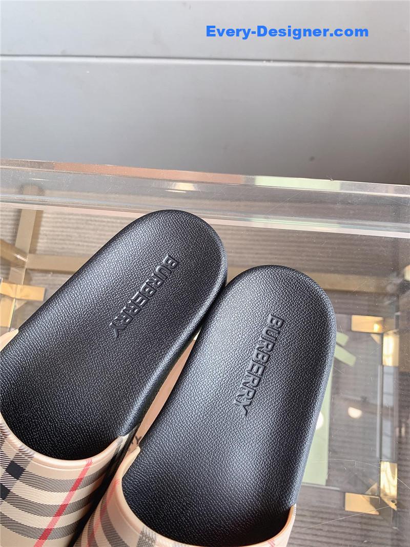 Bv*b*rry classic plaid slides