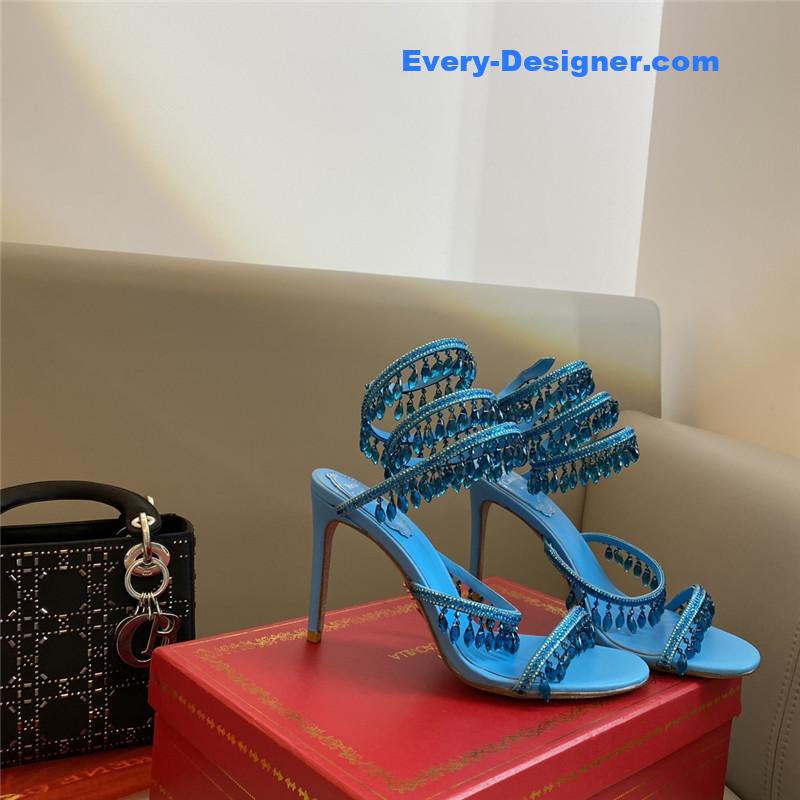 Rene Caovilla Classic Snake Wrap Sandals