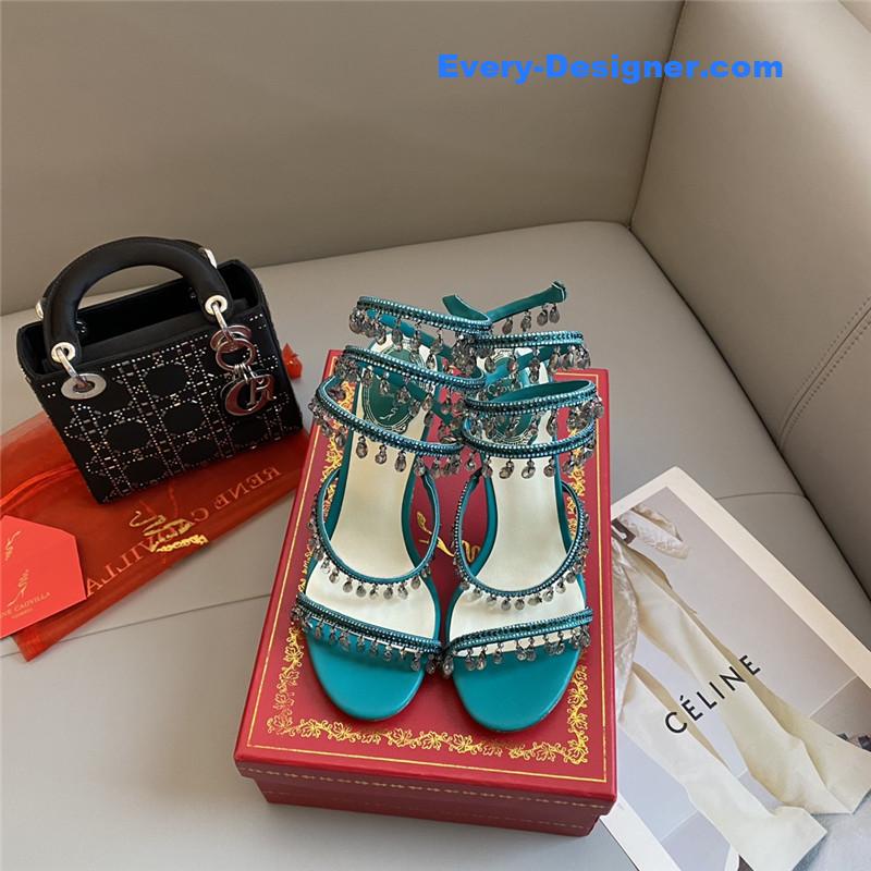 Rene Caovilla Classic Snake Wrap Sandals