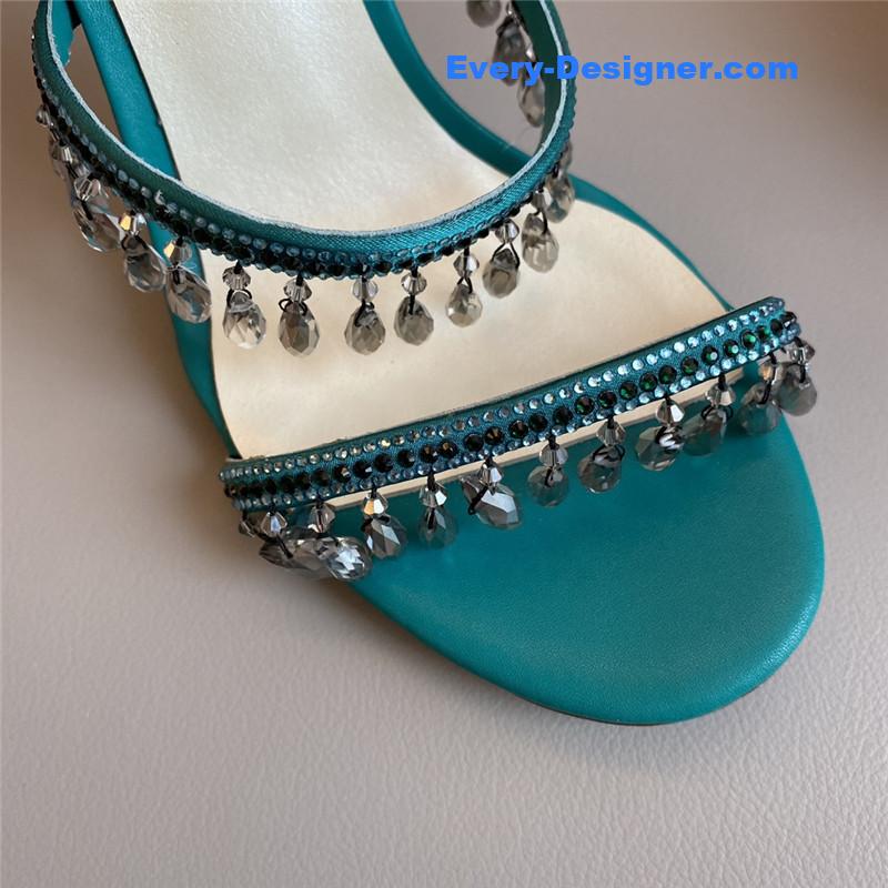 Rene Caovilla Classic Snake Wrap Sandals