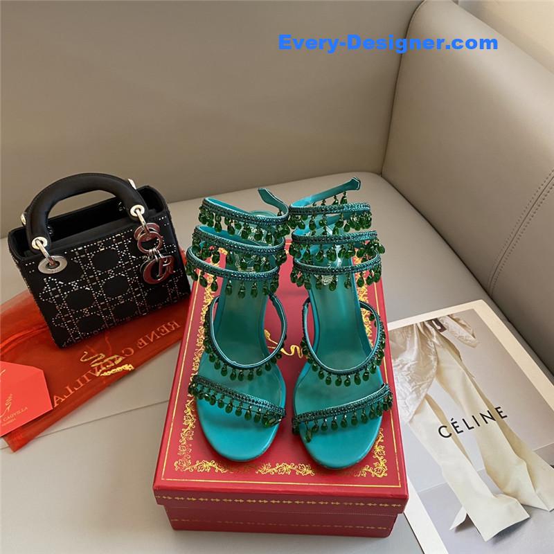 Rene Caovilla Classic Snake Wrap Sandals