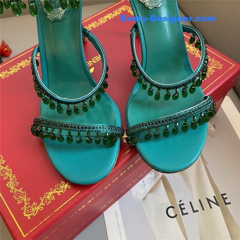 Rene Caovilla Classic Snake Wrap Sandals