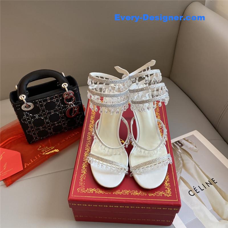 Rene Caovilla Classic Snake Wrap Sandals