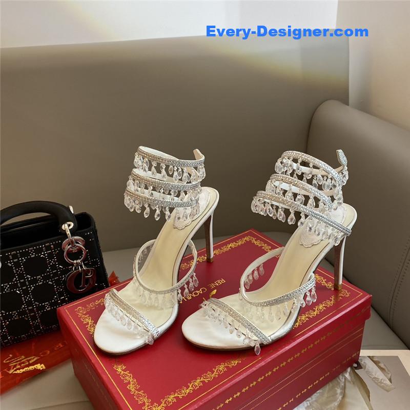 Rene Caovilla Classic Snake Wrap Sandals