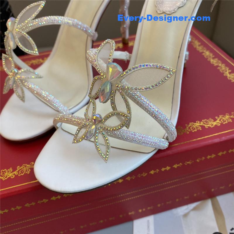 Rene Caovilla latest butterfly strap high-heeled sandals