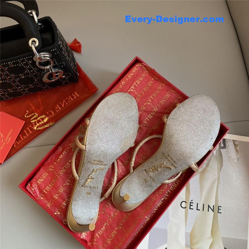 Rene Caovilla latest butterfly tie sandals