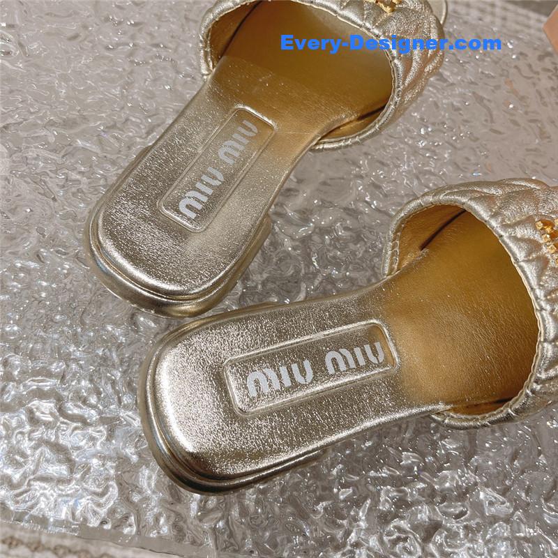 miumiu Mary Jane slippers