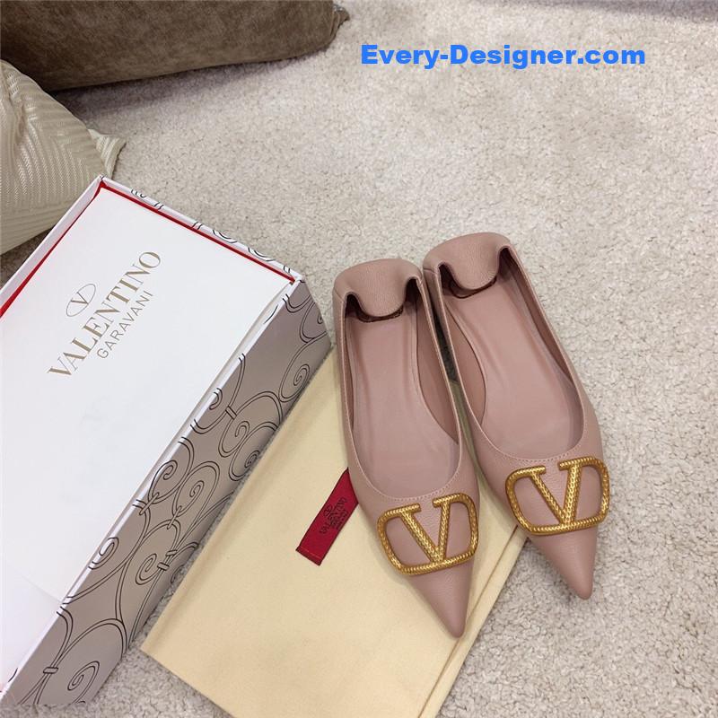 Va1e*ntin0 v logo slip-ons