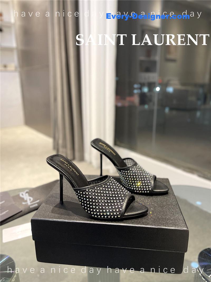 YSL high heel stiletto slippers
