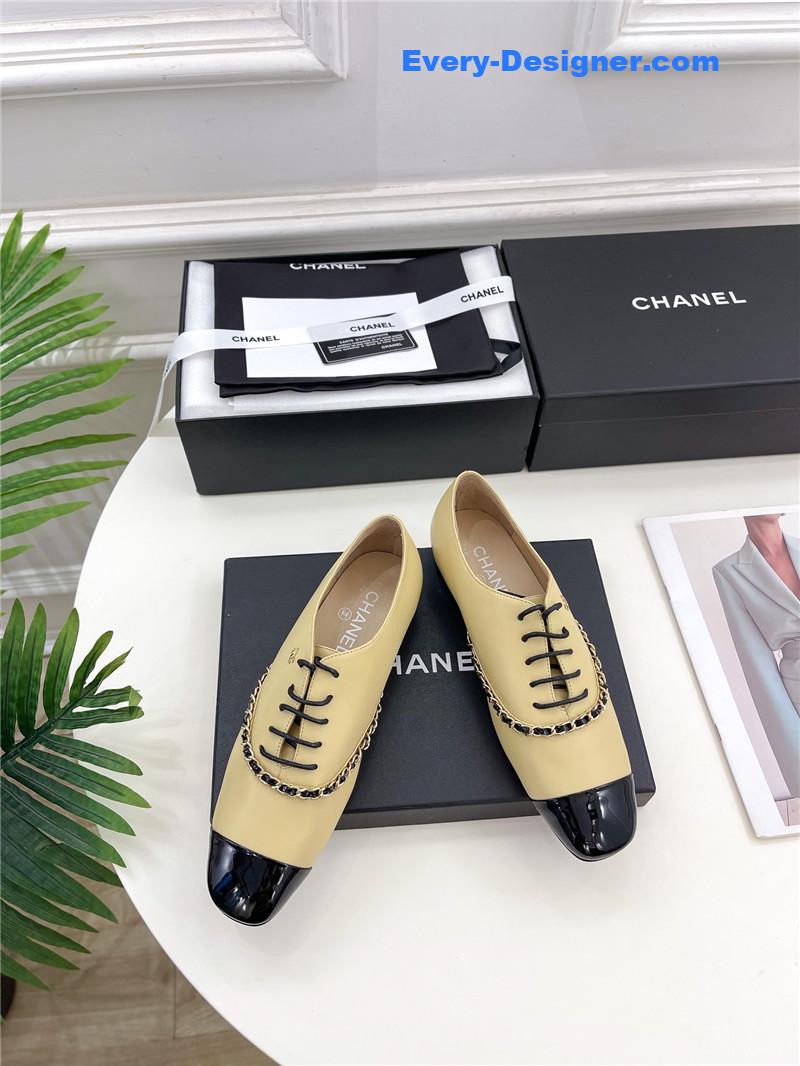 CC catwalk chain lace-up shoes