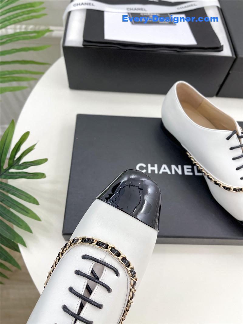 CC catwalk chain lace-up shoes