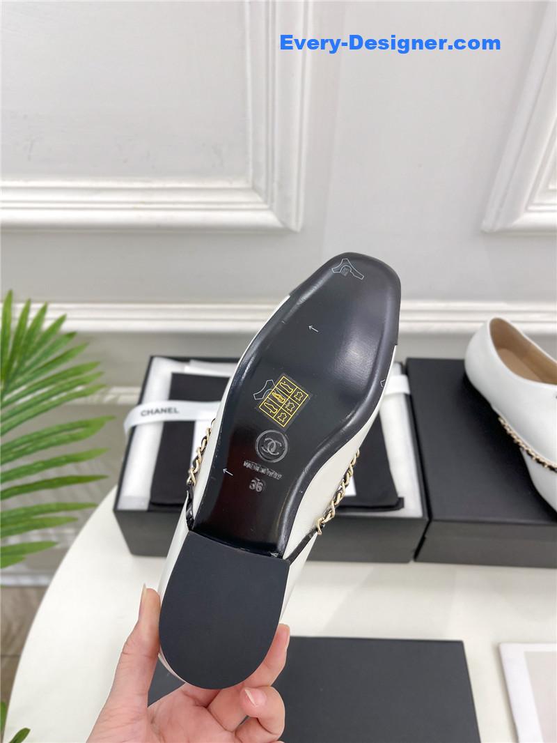 CC catwalk chain lace-up shoes