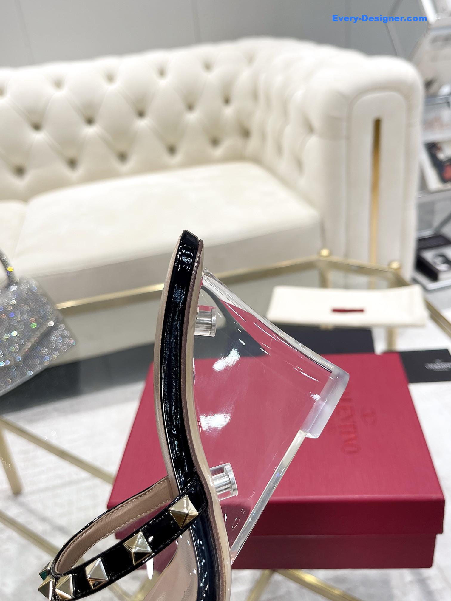 valentino new high-heeled half slippers