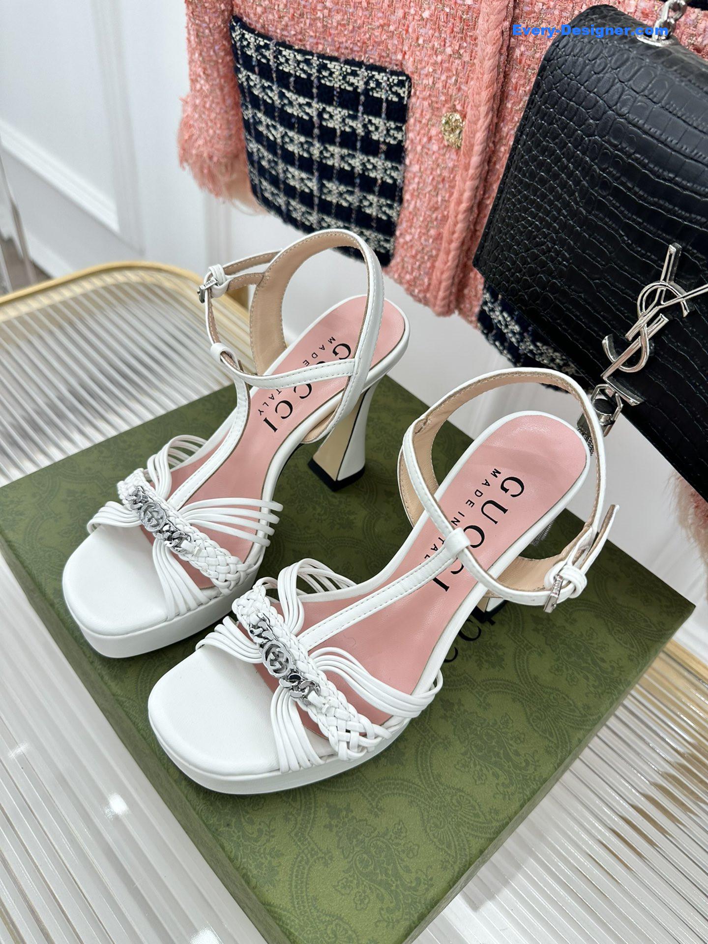 Gvc*1 platform woven strap high heels