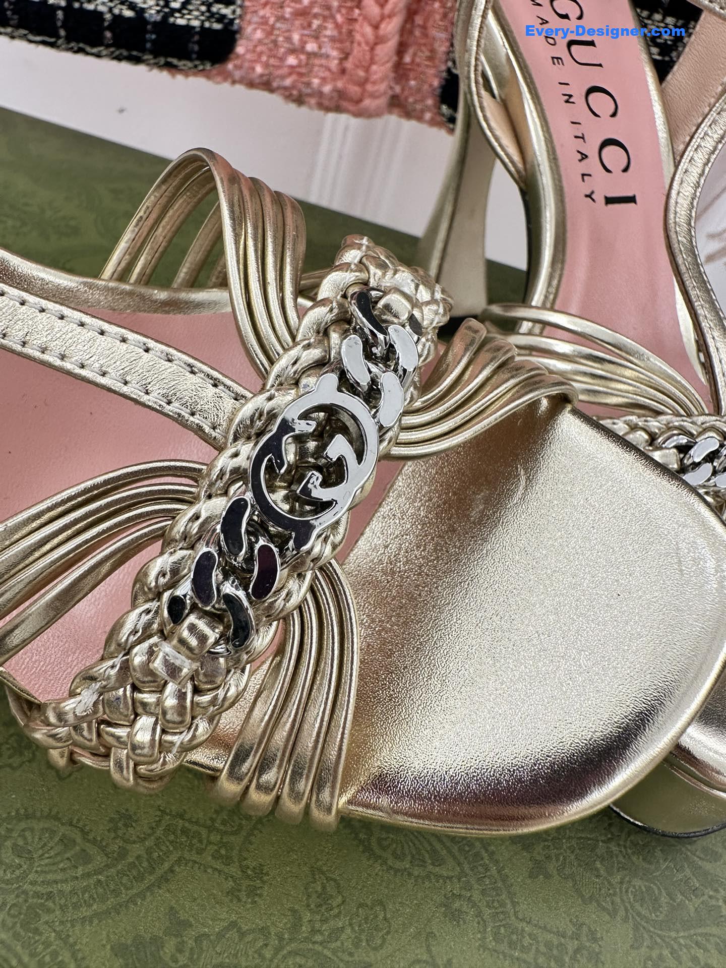 Gvc*1 platform woven strap high heels