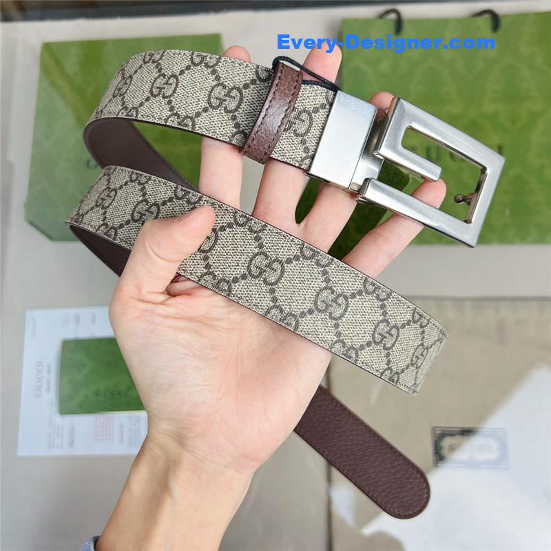 Gvc*1 square g buckle reversible belt