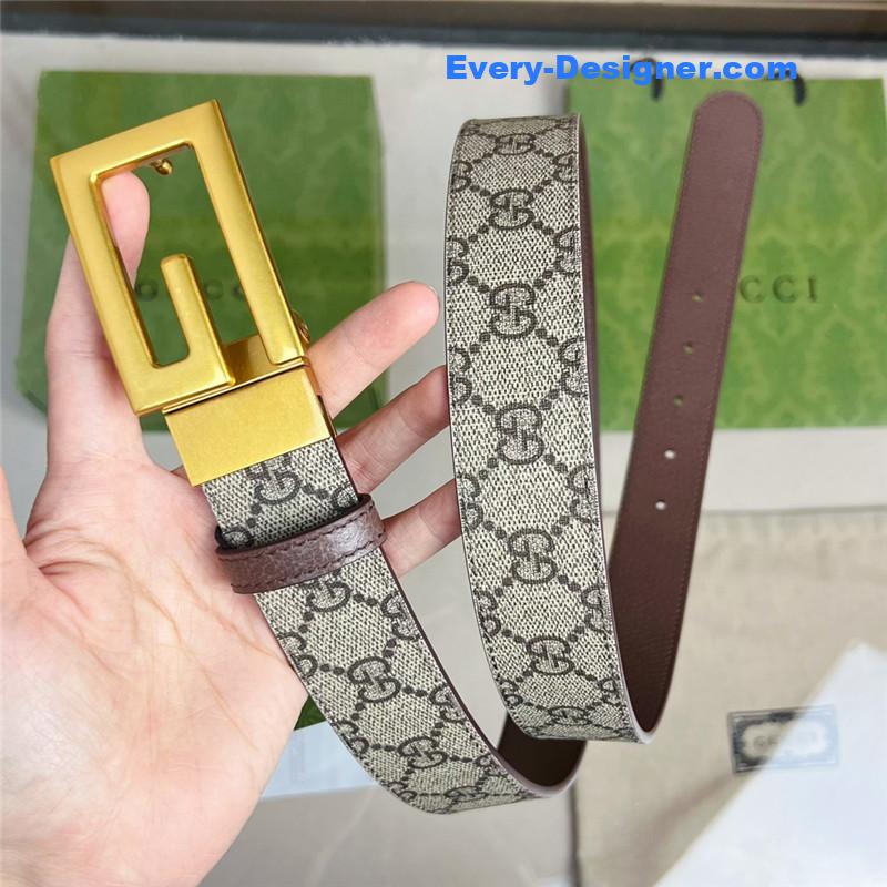 Gvc*1 square g buckle reversible belt