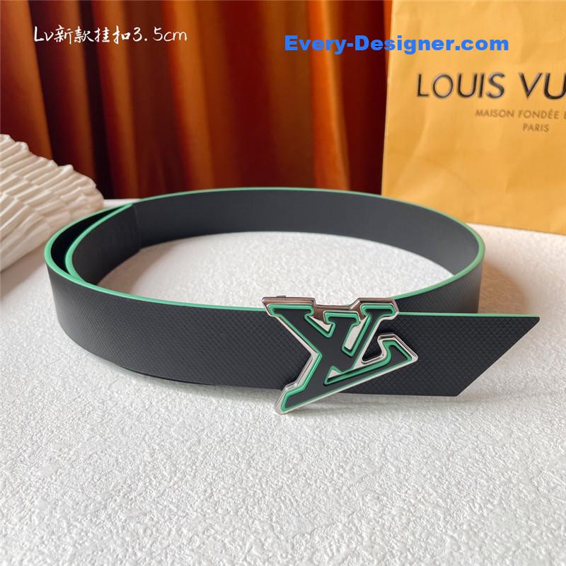 l0vis Vvtt0n lv black plain weave bottom belt