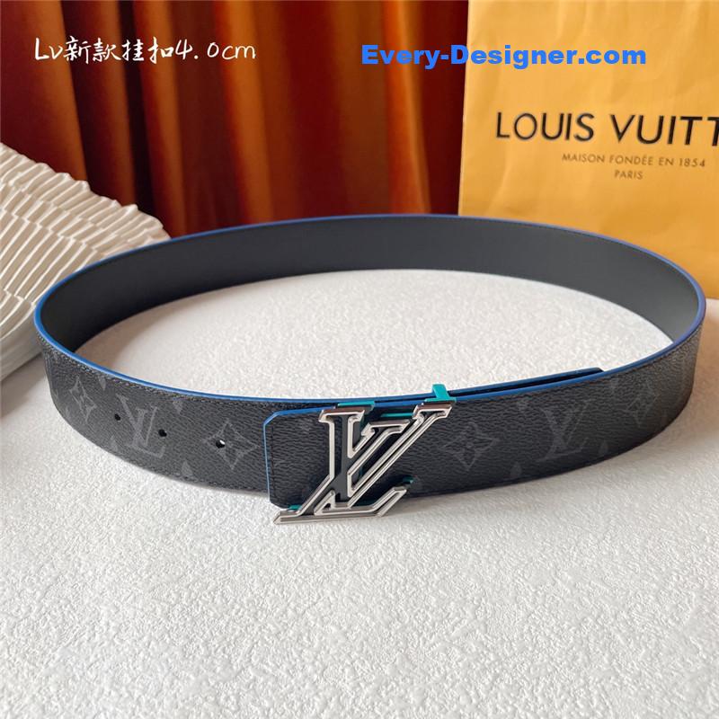louis vuitton LV classic print with black plain bottom belt
