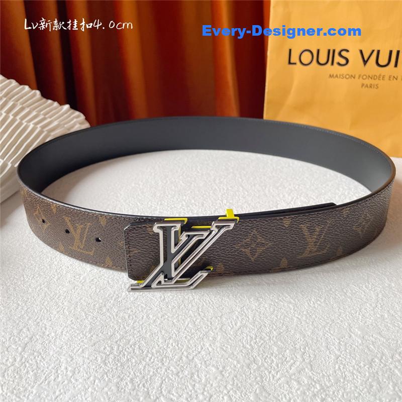 louis vuitton LV classic print with black plain bottom belt