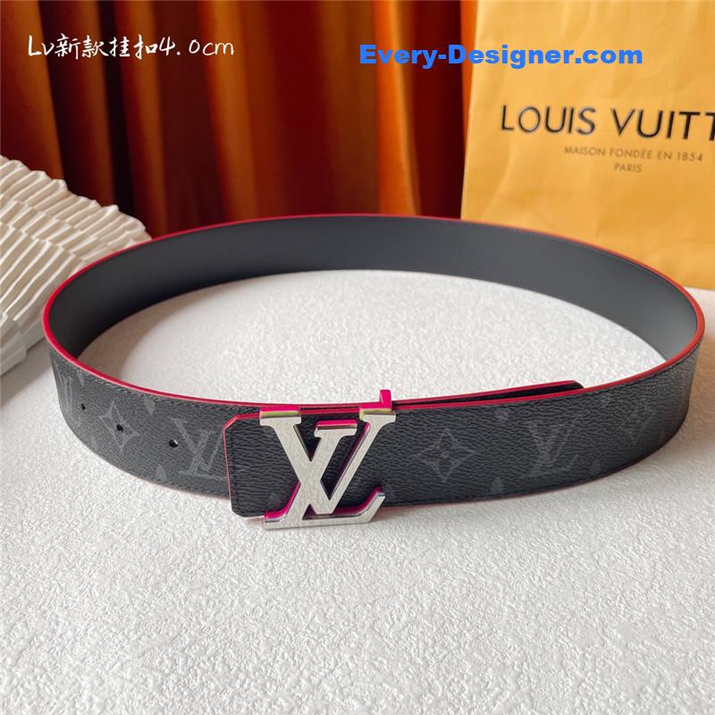louis vuitton LV classic print with black plain bottom belt