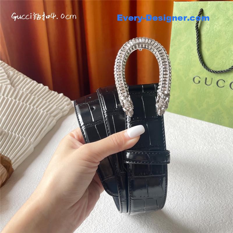 Gvc*1 crocodile calfskin belt