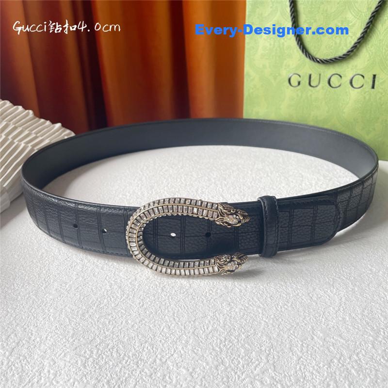 Gucci buckskin calfskin belt