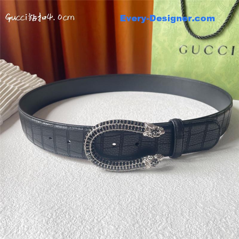 Gucci buckskin calfskin belt