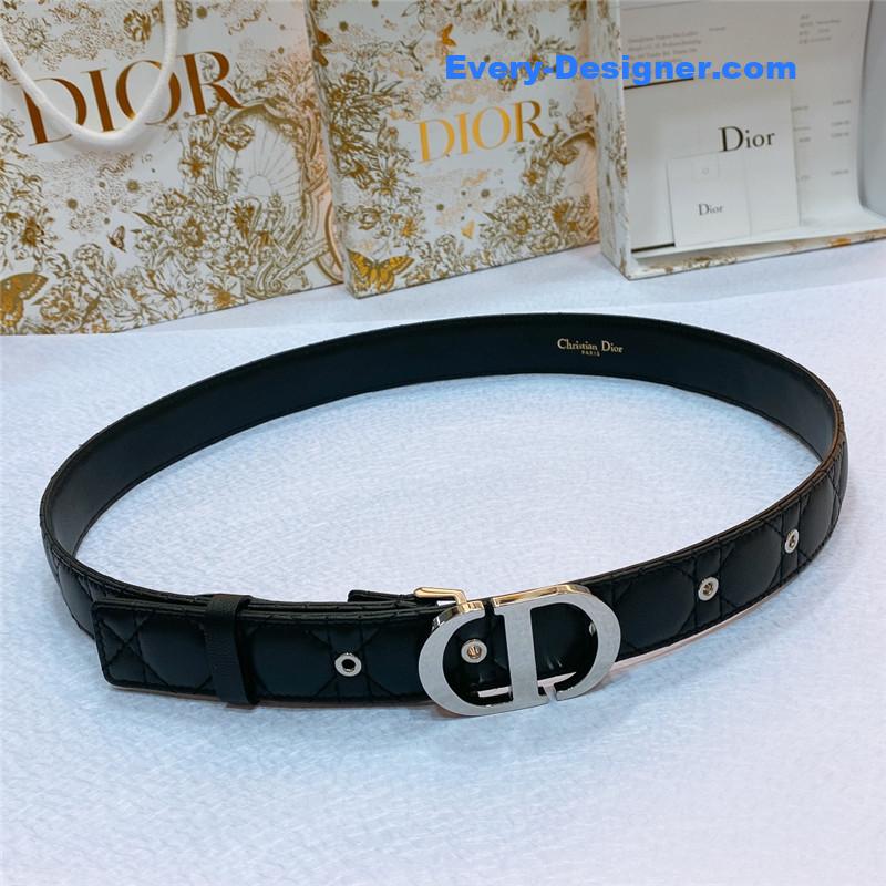 Dior new rhombic sheepskin belt
