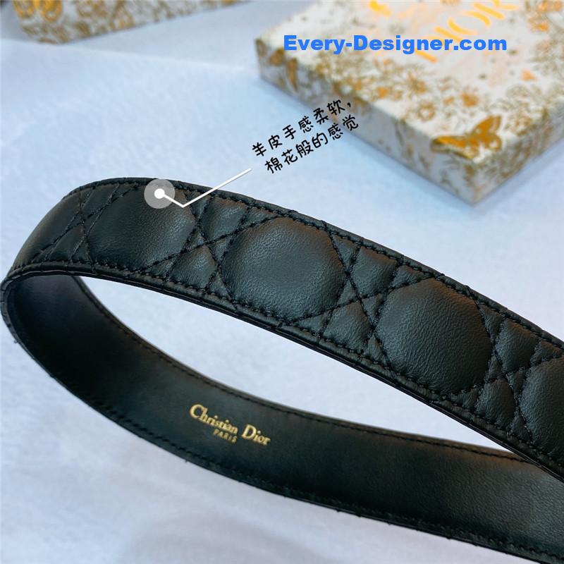Dior new rhombic sheepskin belt