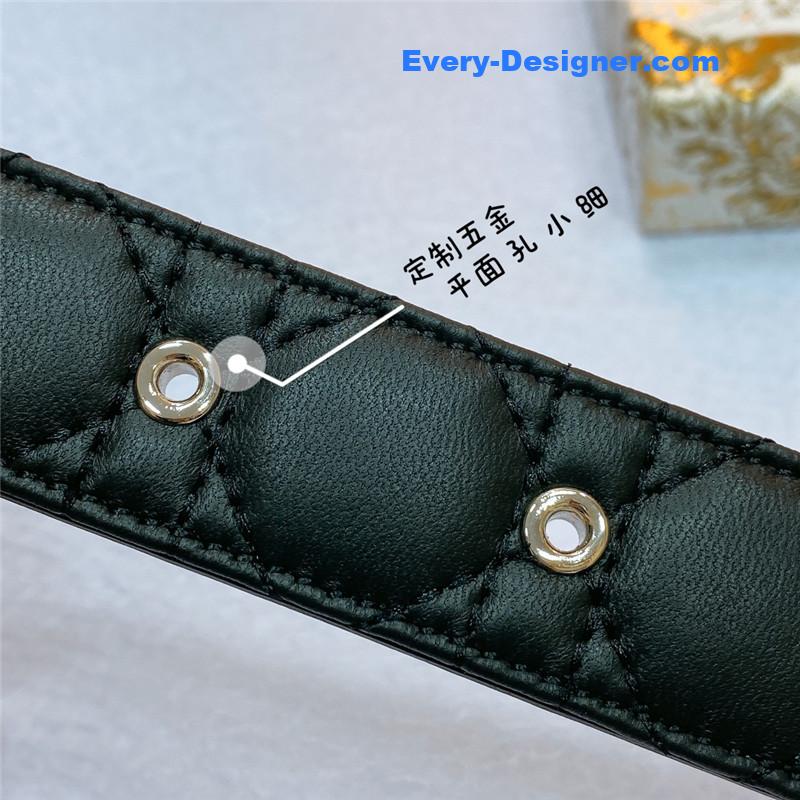 Dior new rhombic sheepskin belt