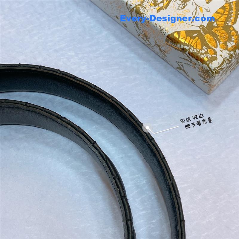 Dior new rhombic sheepskin belt