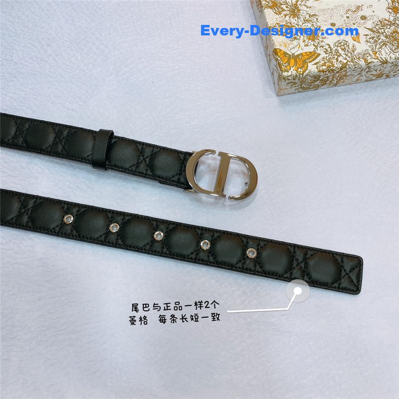 Dior new rhombic sheepskin belt