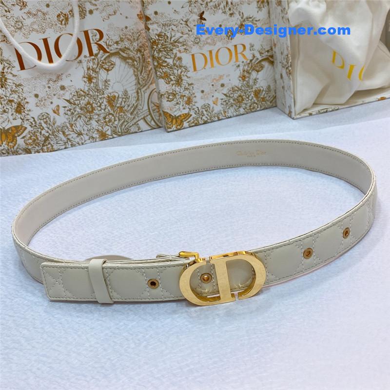Dior new rhombic sheepskin belt